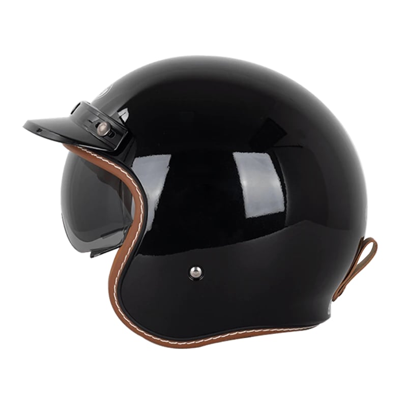 SOMAN ღია ჩაფხუტი KT67 Gloss Black, ფოტო 1