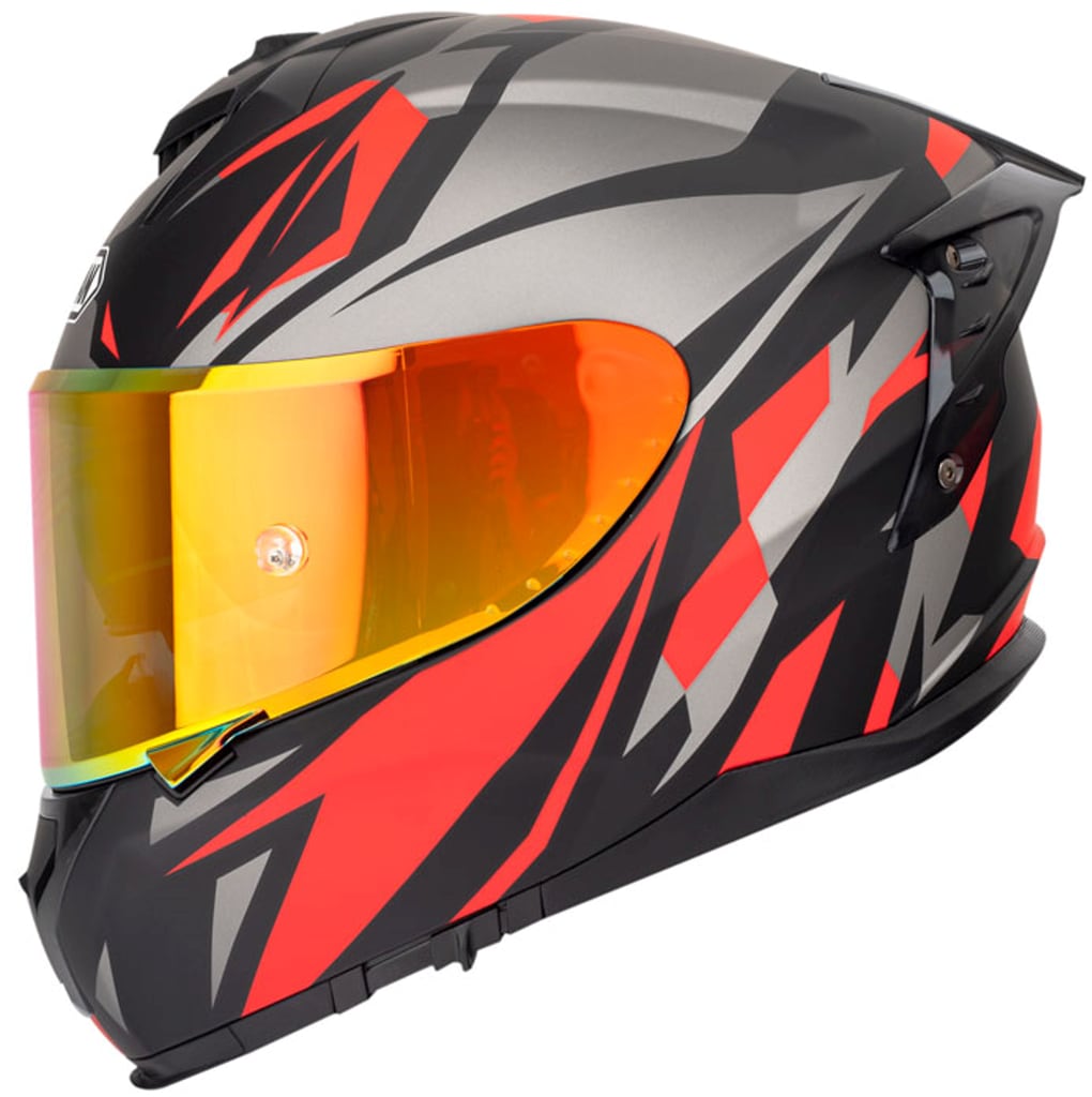 SOMAN დახურული ჩაფხუტი SM961-S SHINNING BLACK RED, ფოტო 1