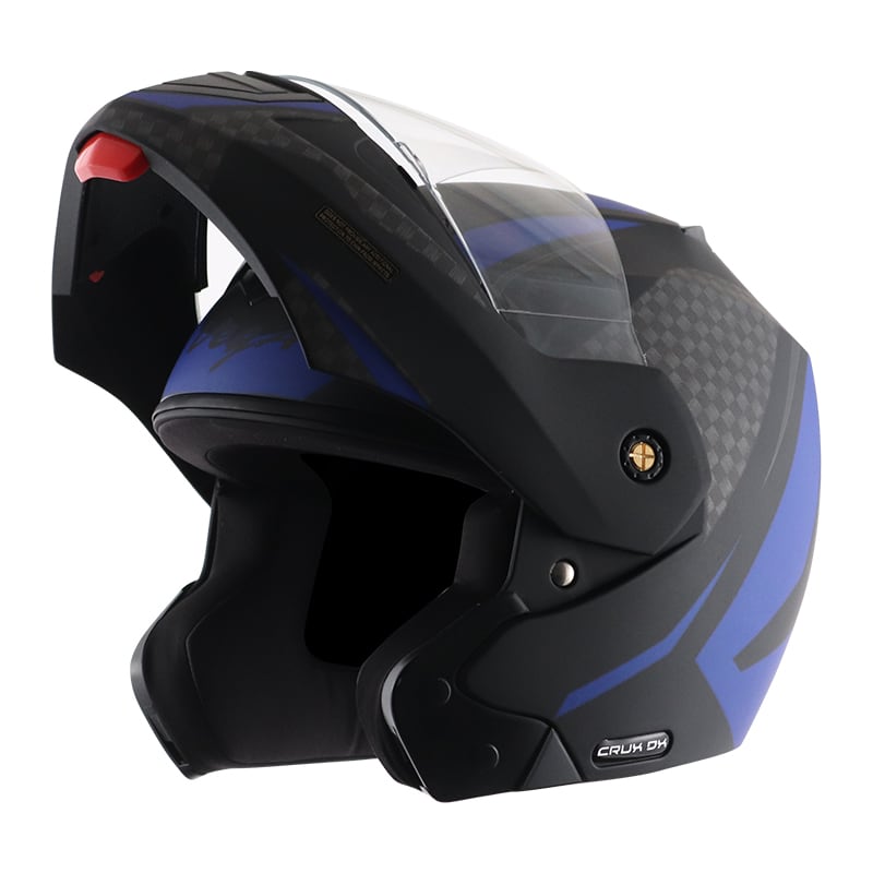 Vega მოდულარი ჩაფხუტი Crux Dx Checks Dull Black Blue, ფოტო 1