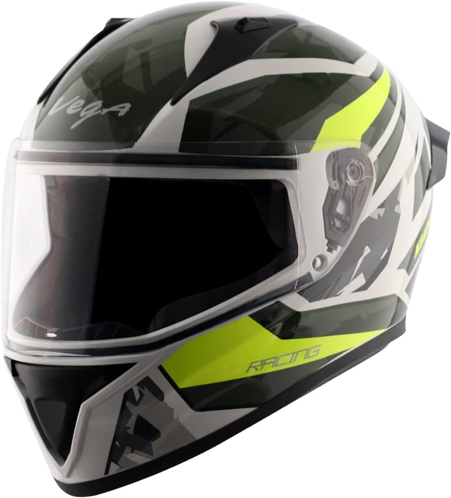 Vega Bolt White Neon Yellow დახურული ჩაფხუტი, ფოტო 1