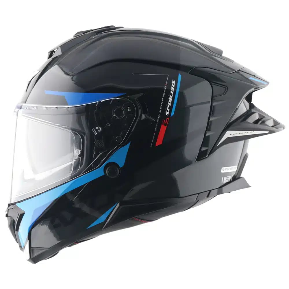 AXOR დახურული ჩაფხუტი BRUTALE KRYPTYC BLACK BLUE DUAL SPOILER, ფოტო 1