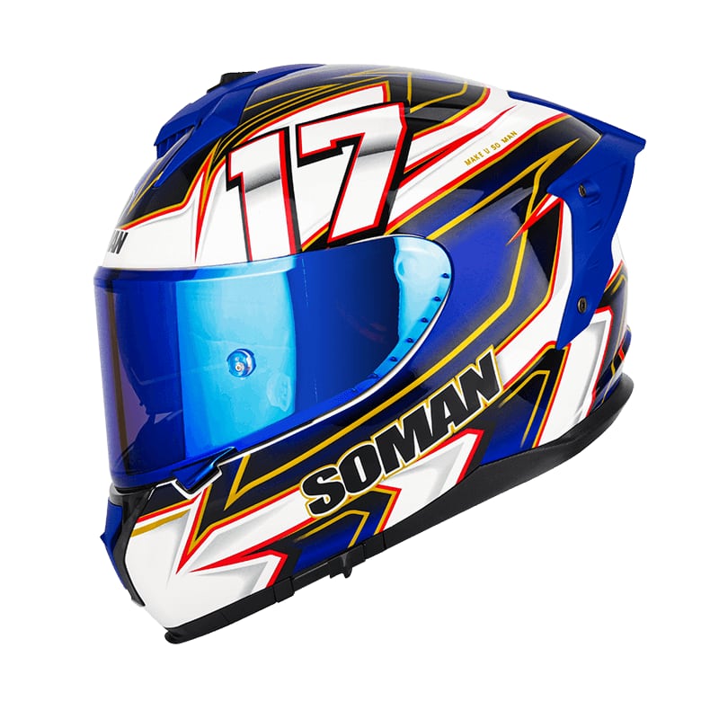 SOMAN დახურული ჩაფხუტი SM961-S STORM 17 BLUE, ფოტო 1
