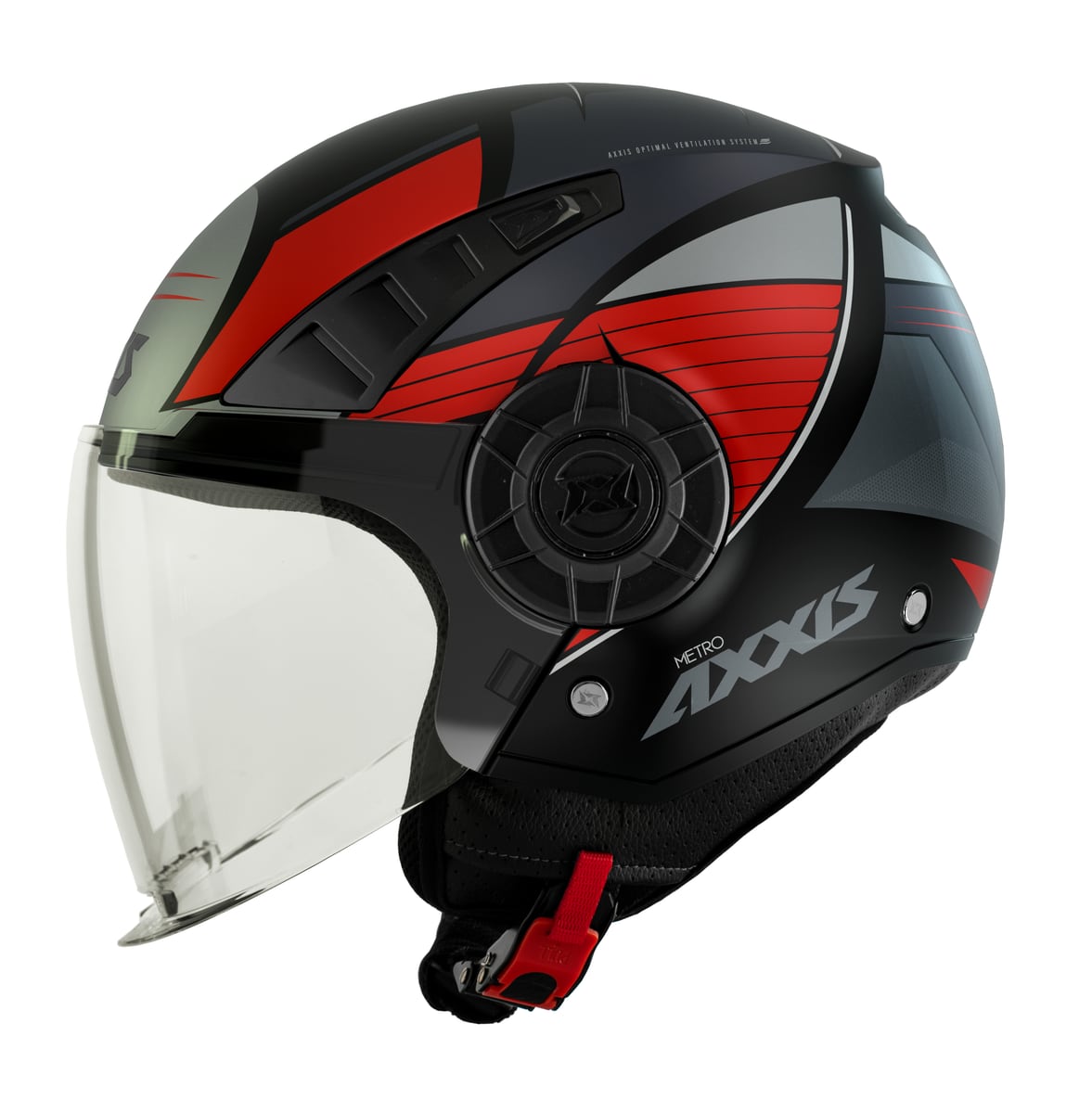 ღია ჩაფხუტი AXXIS METRO S B2 GRAY RED, ფოტო 1