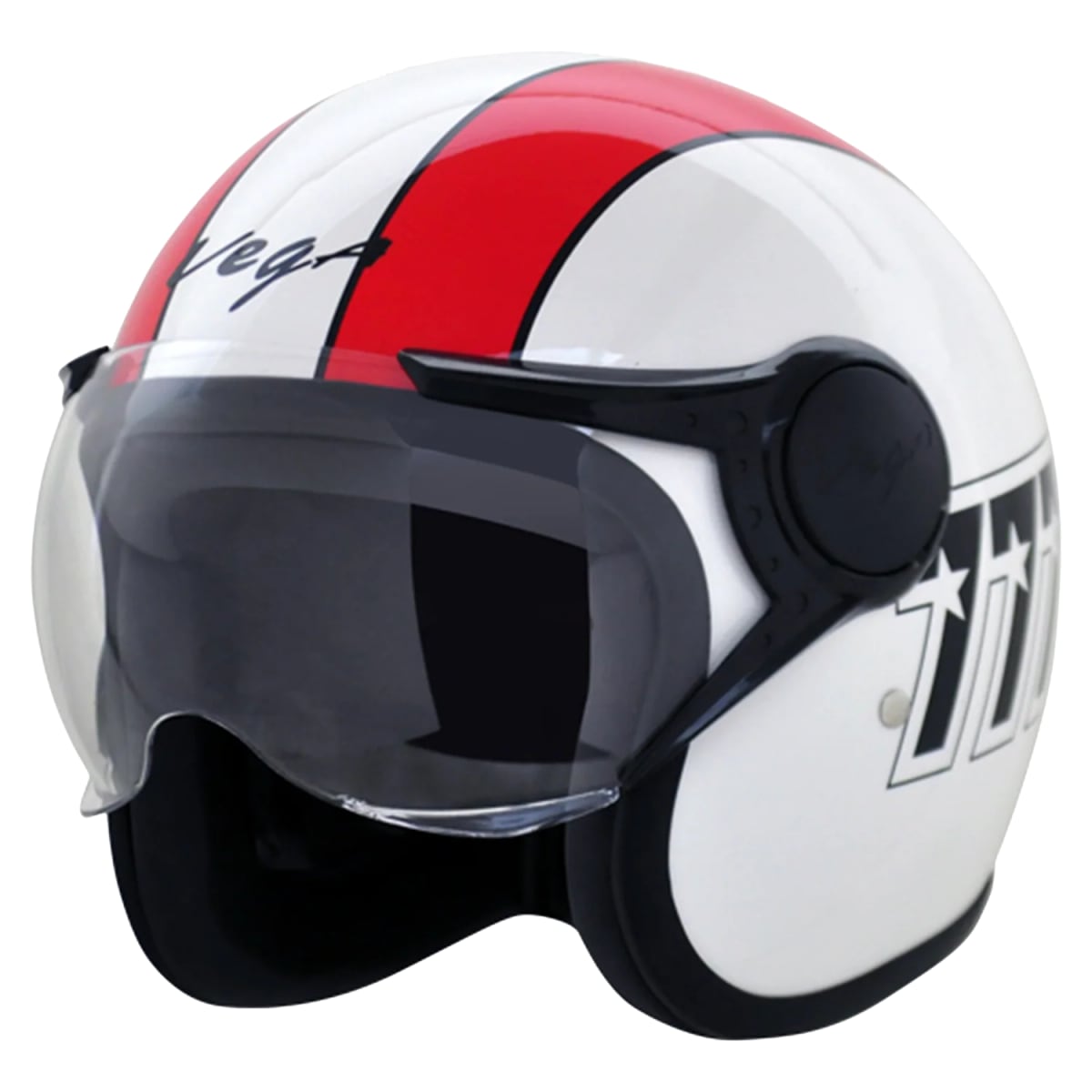 VEGA JET ღია ჩაფხუტი 777 WHITE RED, ფოტო 1