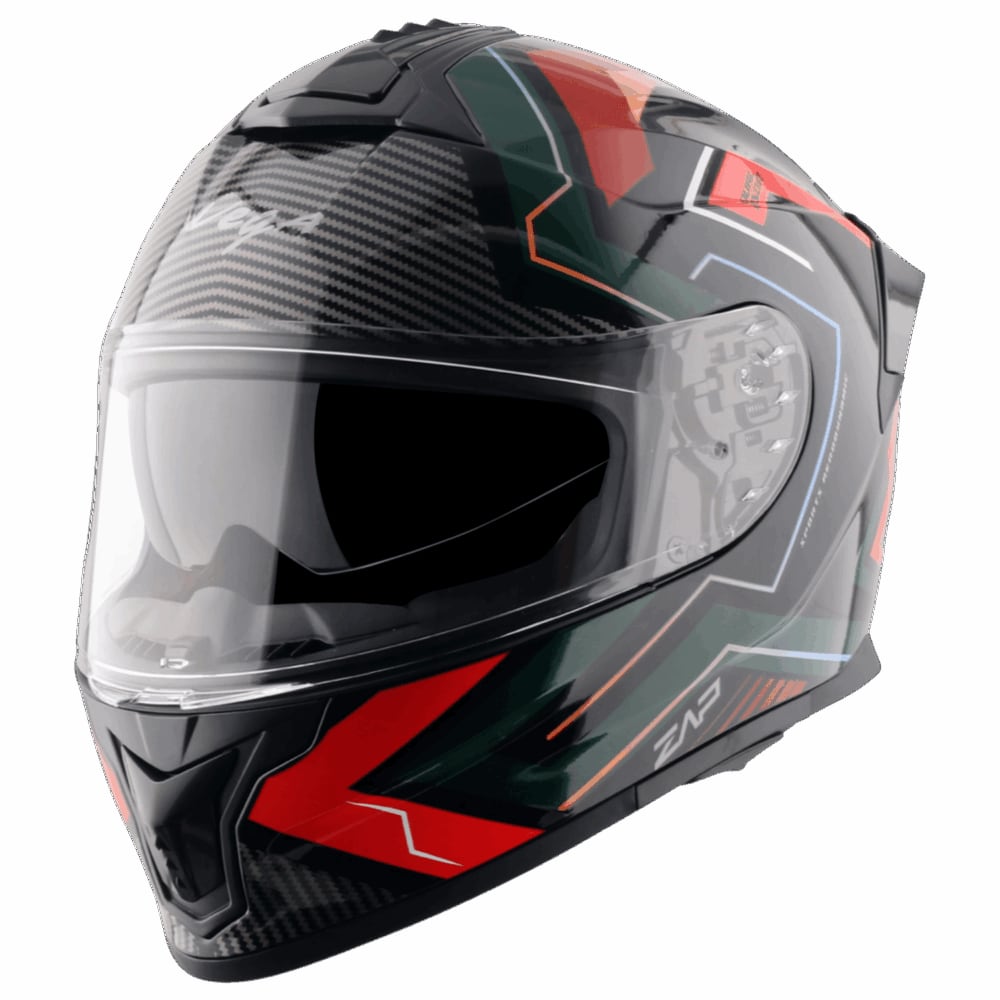 დახურული ჩაფხუტი VEGA ZAP EXPLORE BLACK RED, ფოტო 1